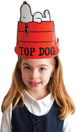 Peanuts snoopy top dog wearable cut  out hats
