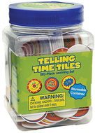 Tub of telling time chips  manipulatives
