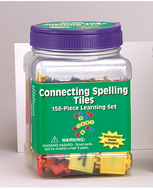 Counters connect spelling tiles