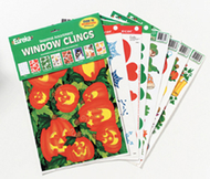 Window cling seasonal 8/pk 12 x 17