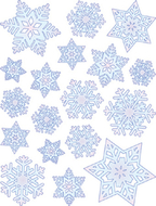 Window cling snowflakes 12 x 17