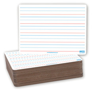 Red & blue ruled dry erase 24pk  dual sided board 9x12 class pack