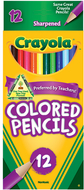 Crayola colored pencils 12 color