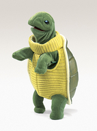 Turtleneck turtle stage puppet