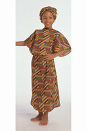 Ethnic costumes girls west african  top skirt & headwrap