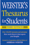 Websters thesaurus for students