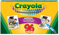 Crayola 96ct crayons hinged top box