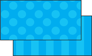 Blue sassy solids double sided  border