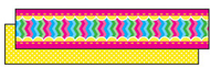 Multi color chevron ribbon runners