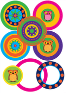 Pop outs with pizzazz mod circles  with owls