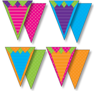 Sassy solid pennants with pizzazz