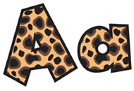Fun font letters cheetah 4in