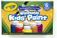 Washable kids paint 6 jar set