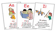 Spanish alphabet chart set rimas  del alfabeto i