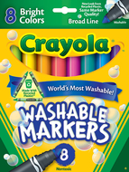 Crayola washable 8ct bright colors  conical tip
