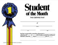 Student of the month 30pk  certificate