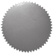 Stickers silver blank 50/pk 2  diameter