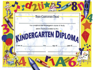 Diplomas kindergarten 30/pk 8.5x11  yellow
