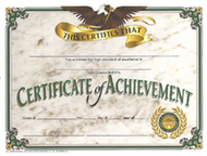 Certificates of achievement 30/pk  8.5 x 11