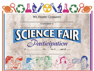 Certificates science fair 30/pk  8.5 x 11
