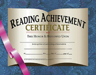 Certificates reading achievement 30  pk 8.5 x 11