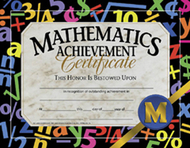 Certificates mathematics 30/pk  achievement 8.5 x 11