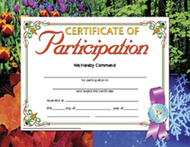 Certificates of participation 30 pk  8.5 x 11 inkjet laser