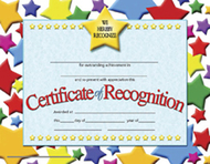 Certificates of recognition 30 pk  8.5 x 11 inkjet laser