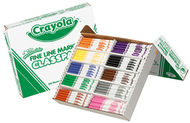 Crayola washable classpack 10 asst  colors 200 ct fine tip