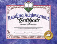Reading achievement 30pk 8.5 x 11  certificates inkjet laser