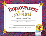 Certificates improvement 30/pk  award 8.5 x 11 inkjet laser