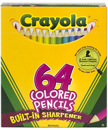 Crayola colored pencils 64 count  half length