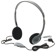Personal stereo mono headphones  foam ear cushions w/ volume contrl