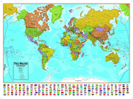World laminated map