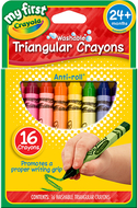 My first crayola 16ct triangular  crayons
