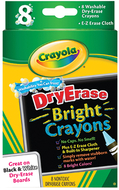 Crayola dry erase bright 8 count  crayons