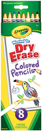 Crayola dry erase washable colored  pencils 8pk