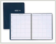 Weekly lesson planner blue  simulated leather cover