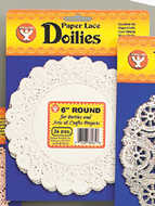 Doilies 4 white round 100/pkg