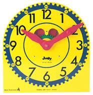 Original judy clock 12-3/4 x 13-1/2  wood w/ standard