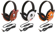 Listening first animal-themed  stereo headphones tiger
