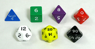 Jumbo polyhedral dice set of 7