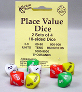 Place value dice