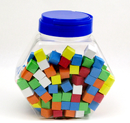 16mm foam dice tub of 200 assorted  color blank
