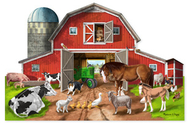 Busy barn shaped floor puzzle 32 pc