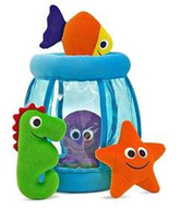 Fishbowl fill & spill soft toys