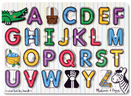 See-inside alphabet peg puzzle