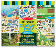 Reusable sticker pad habitats