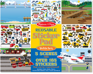 Reusable sticker pad vehicles