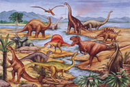 Floor puzzle dinosaurs
